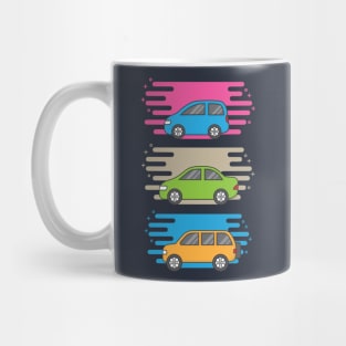 set modern flat design cute car Mug